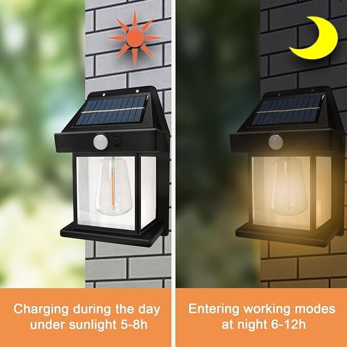 Wireless Solar LED Wall Light Waterproof Outdoor Lamp