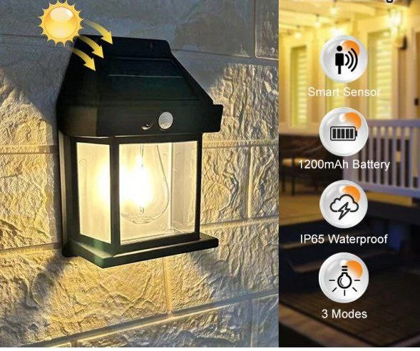 Wireless Solar LED Wall Light Waterproof Outdoor Lamp