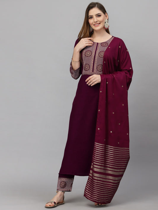 Indian Style Party Wear Kurti Set For Women with Dupatta