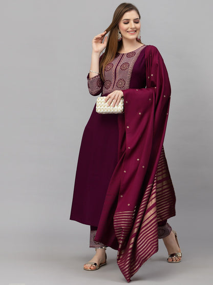 Indian Style Party Wear Kurti Set For Women with Dupatta